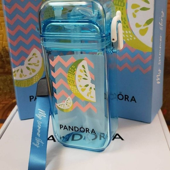 VERY RARE PANDORA *ASIAN EXCLUSIVE* SUMMER BOTTLE WITH BUILT STRAW 280ML - Picture 1 of 12